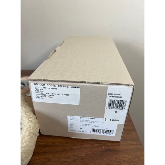 NIB Golden Goose Superstar Sabot Suede Shearling Flat Heel Sneakers Pink Size:36 - Picture 7 of 9